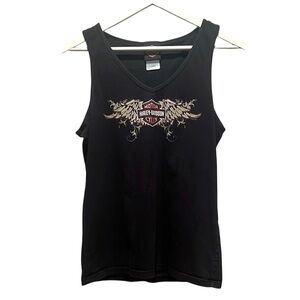 Harley Davidson Women’s Tank Top Black Wings Size XL 2012 Arrowhead